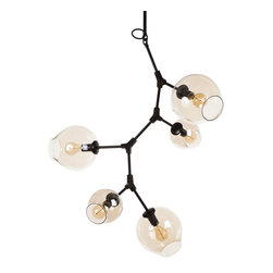 Javier Five-Light Pendant Lamp | Black - Pendant Lighting