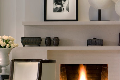 Inspiration for a transitional living room remodel in New York