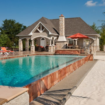 Cream SU-BN Bullnose Coping with Raised Spa