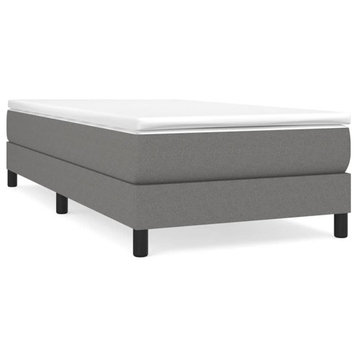 vidaXL Bed Frame Base Bedroom Furniture Dark Gray 39.4"x79.9" Twin XL Fabric