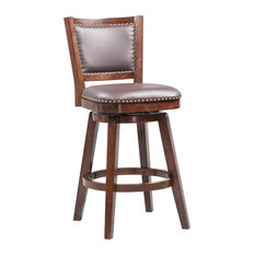 Boraam Industries, Inc. - Broadmoor Swivel Stool, Cappuccino, 29" - Bar Stools and Counter Stools