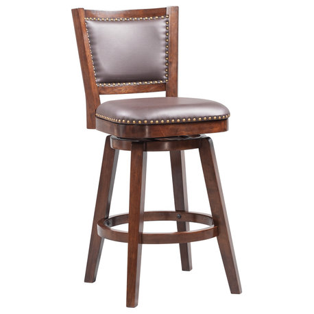 Broadmoor Swivel Stool, Cappuccino, 29"