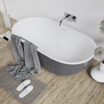 Zamora Freestanding Bathtub in Gray