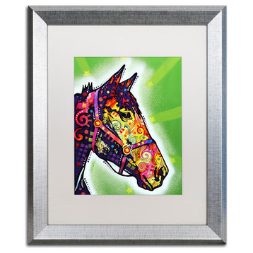 Dean Russo 'Horse II' Framed Art, Silver Frame, 16"x20", White Matte