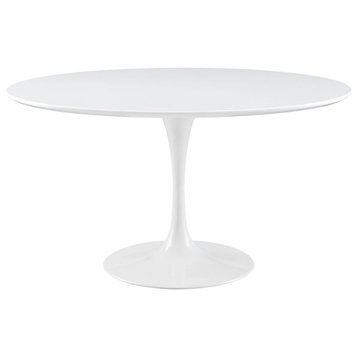 Lippa 54" Round Wood Top Dining Table Eei-1119-Whi