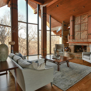 Rustic lakeside estate