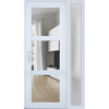 Front Exterior Prehung Door See-through / Manux 8555 White / 50 x 80" Right In
