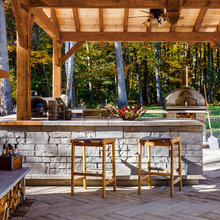 Barbeque area near firepit area