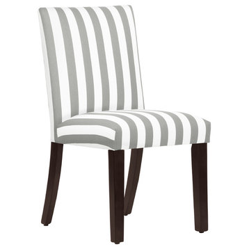 Hughes Dining Chair, Canopy Stripe, Storm and Twill