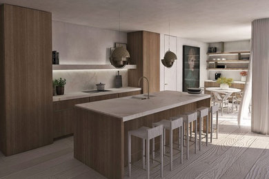 Example of a trendy kitchen design in Los Angeles