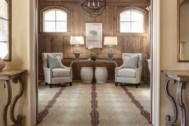 Design ideas for a country living room in Other.