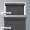 Linen Avenue Custom Cordless Cassette 1% Solar Roller Shade, 55Wx66H Charcoal