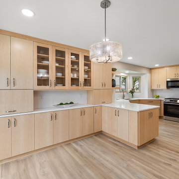 Showplace EVO Frameless Milan Kitchen & Laundry in Natural Maple