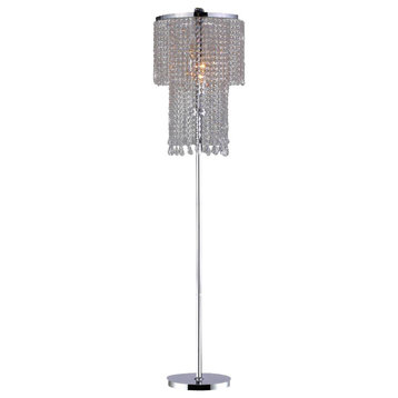 Sitthar 15" 3-Light Chrome Finish Floor Lamp With Light Kit