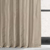 Antique Beige Blackout Faux Silk Taffeta Curtain Single Panel, 50"x108"