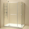 DreamLine Quatra-X 34 5/16 x 58 5/16 x 72 Frameless Glass Shower Enclosure