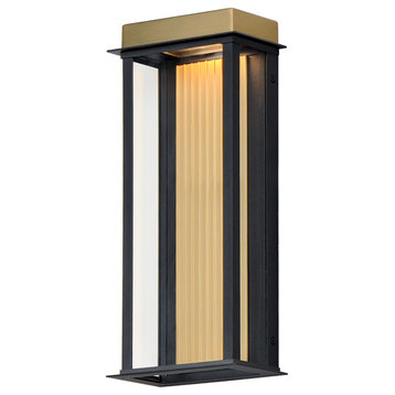 Maxim Lighting 50754BKGLD Rincon Large LED Outdoor Sconce in Black / Gold