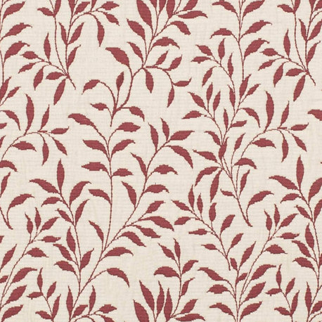 Red Leaves Matelasse woven Upholstery Fabric by the Yard