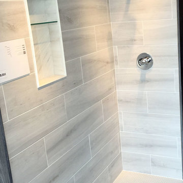 The Tile Shop - Gray Faux Wood Shower