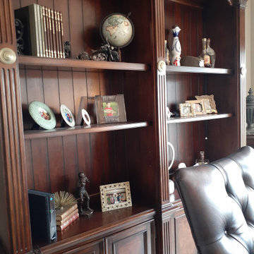 Restyling a clients bookcase to be more updated and refreshed.