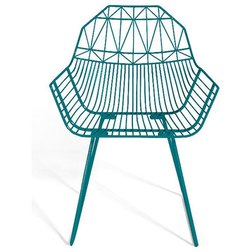 Ace Dining Arm Chair, Matte Teal