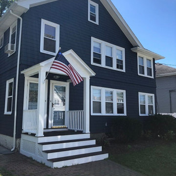 Brown to Black with White Trim Repaint, Newton, MA