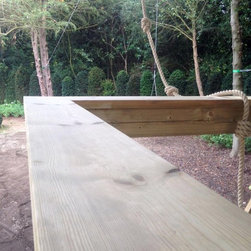 Kids Playground balustrade decking and Zip Wire - Garden Playhouses