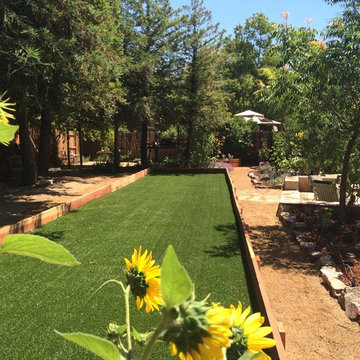 Bocce court installation and garden enhancement