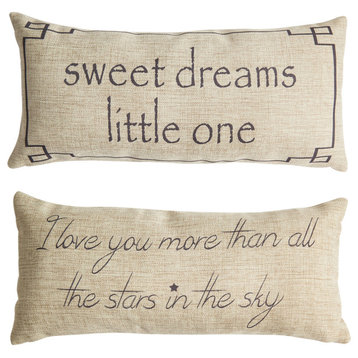 Sweet Dreams Baby/Nursery Pillow Cover, Doublesided