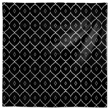 Cool Geo Pattern Black 58x58 Tablecloth
