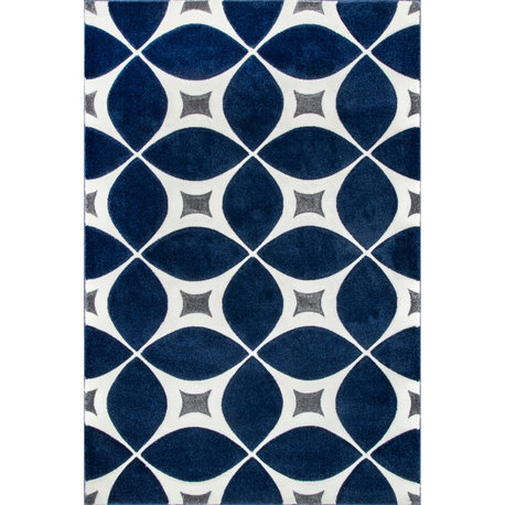Nuloom Hand-Tufted Gabriela Area Rug, Navy 4'x6'