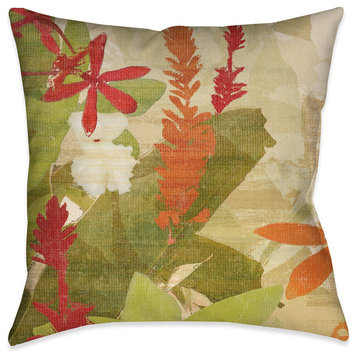 Laural Home Exotic Foliage II Outdoor Decorative Pillow, 18"x18"