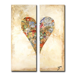 Ready2HangArt - Heartwork "Bella" 2-Piece Canvas Art Set, 40"x16" - Prints And Posters