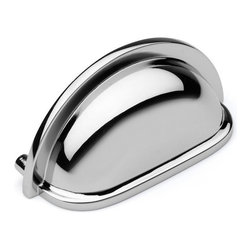 Dynasty Hardware - Cabinet Hardware Bin Pull, Polished Chrome - Cabinet And Drawer Handle Pulls
