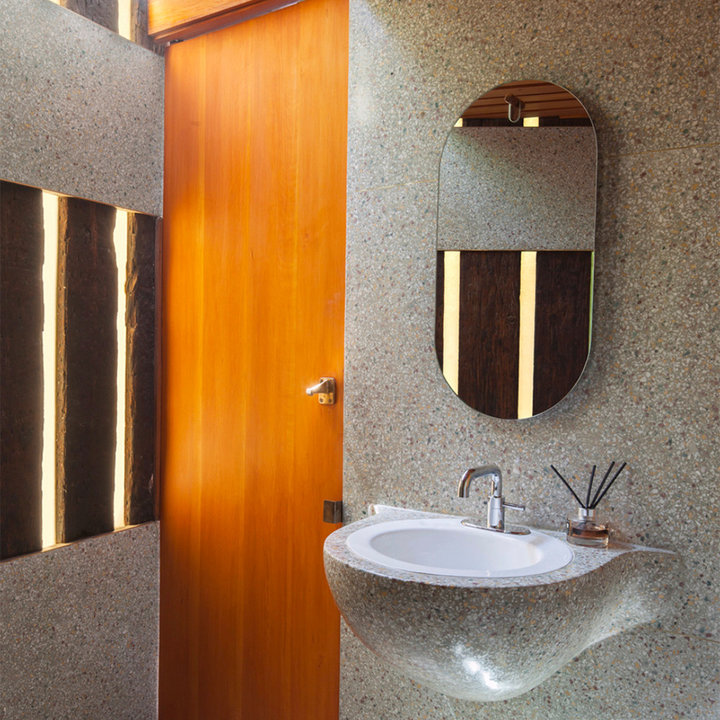 75 Mid-Century Modern Powder Room - August, 2026