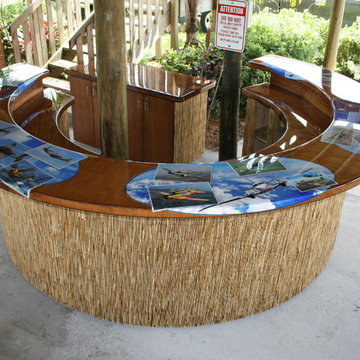 Outdoor Tiki Hut Bar Area