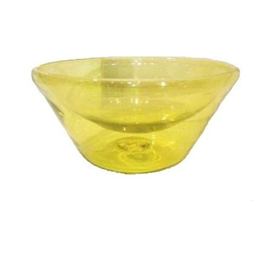 Translucent Large Cone Bowl, Lemon