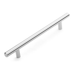 Dynasty Hardware - European Style Polished Chrome Bar, Pulls, 8-3/4" Bar, Pull - Cabinet And Drawer Handle Pulls