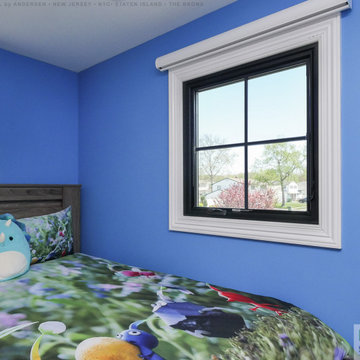 New Black Window in Colorful Kids Room - Renewal by Andersen New Jersey / NYC