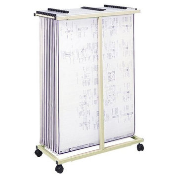 Safco Mobile Vertical Metal File Stand in Tropic Sand