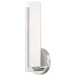 Livex Lighting - Livex Lighting 10351-05 Visby - 12" 10W 1 LED ADA Wall Sconce - State of the art LED components deliver superior qVisby 12" 10W 1 LED  Polished Chrome Sati *UL Approved: YES Energy Star Qualified: n/a ADA Certified: YES  *Number of Lights: Lamp: 1-*Wattage:10w LED bulb(s) *Bulb Included:Yes *Bulb Type:LED *Finish Type:Polished Chrome