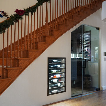 Under The Stairs Glass Wine Cellar