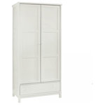 Bentley Designs - Atlanta White Painted Furniture Double Wardrobe - Atlanta White Painted Double Wardrobe features simple clean lines and a timeless style. The range is available in two tone, white painted or natural oak options, to suit any taste. Also manufactured with intricate craftsmanship to the highest standards so you know you are getting a quality product.