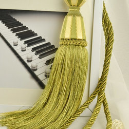 9 Colors QYM32 Polyester Curtain Tassel Tie Backs in Green Color - Window Treatment Accessories
