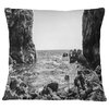 Bottom Cliffs in Dorset England Seascape Throw Pillow, 18"x18"
