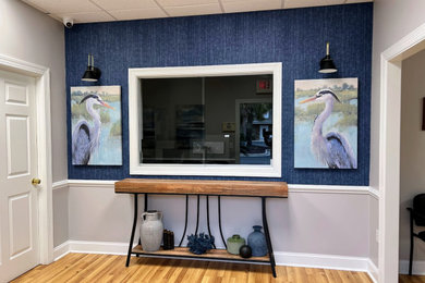 Inspiration for a coastal entryway remodel in Atlanta