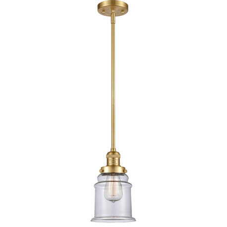 Franklin Restoration Canton 1 Light Mini Pendant in Satin Gold