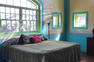 Bedroom - mediterranean bedroom idea in San Diego