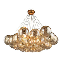 Sterling Industries Cielo 6 Light Chandelier In Antique Gold Leaf -SKU: 1140-011 - Chandeliers