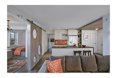 Inspiration for a modern living room remodel in New York